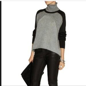 Helmut Lang alíala alpaca mohair blend Sweater Ribbed Knit & Ponte Turtle neck